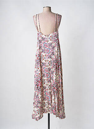 Robe longue imprimé fantaisie fines bretelles blanc MOLLY BRACKEN femme