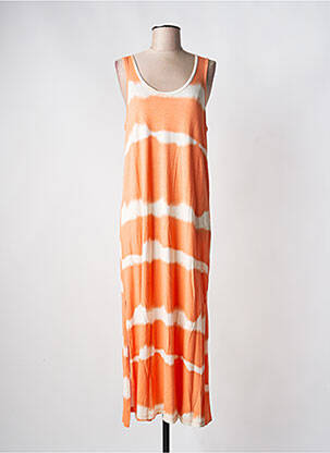 Robe longue sans manche sans manche orange LPB femme