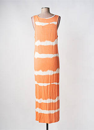 Robe longue sans manche sans manche orange LPB femme