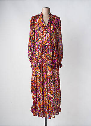 Robe longue manches longues manches longues violet B.YOUNG femme
