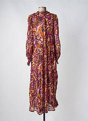 Robe longue manches longues manches longues violet B.YOUNG femme