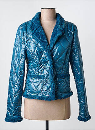 Doudoune manches longues sans capuche bleu DINA & DESS femme