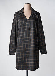 Robe mi-longue manches longues manches longues noir B.YOUNG femme