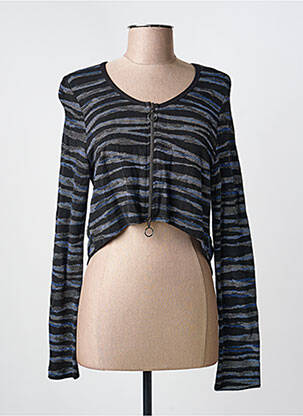 Gilet manches longues noir DECA femme