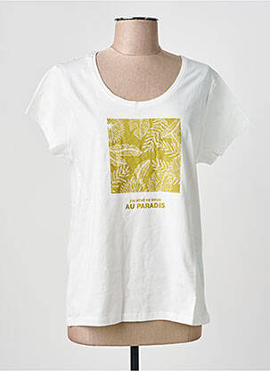 T-shirt stretch manches courtes blanc LOSAN femme