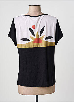 T-shirt col v manches courtes noir PAUL BRIAL femme
