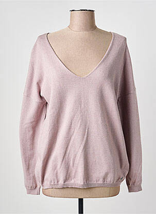 Pull stretch manches longues rose LPB femme