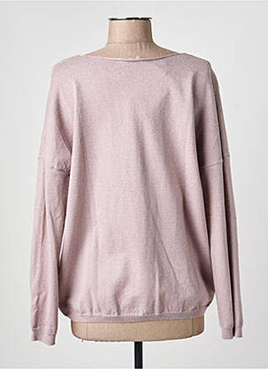 Pull col v manches longues rose LPB femme