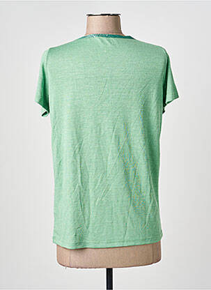 Top tissage jersey manches courtes vert LPB femme