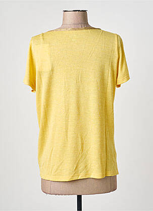 Top stretch manches courtes jaune clair LPB femme