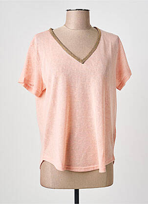 Top stretch manches courtes rose MOLLY BRACKEN femme
