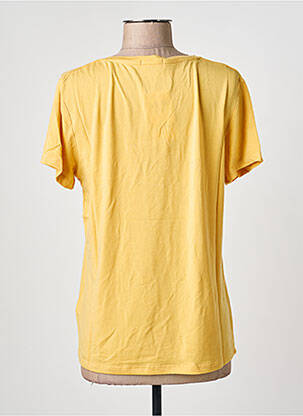 T-shirt col v manches courtes jaune LOSAN femme