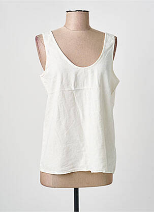 Top coupe cintrée sans manche beige B.YOUNG femme