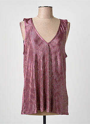 Top coupe cintrée sans manche violet MOLLY BRACKEN femme