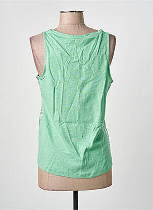 Top tissage jersey sans manche vert LPB femme