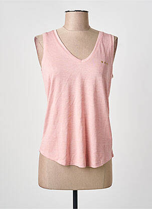 Top stretch sans manche rose LPB femme