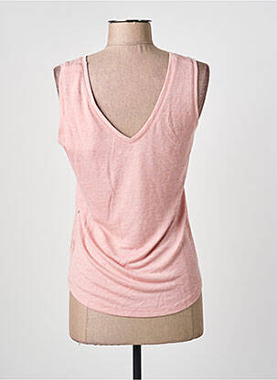 Top stretch sans manche rose LPB femme