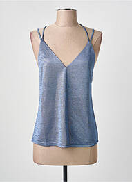 Top stretch sans manche bleu MOLLY BRACKEN femme
