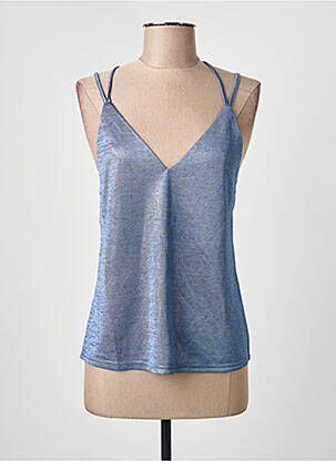Top stretch sans manche bleu MOLLY BRACKEN femme