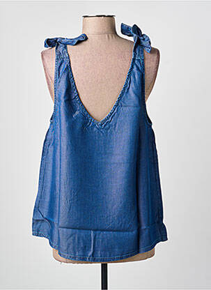 Top manches bretelles ajustables sans manche bleu MOLLY BRACKEN femme