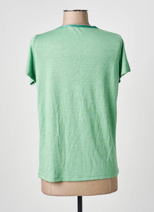 Top tissage jersey manches courtes vert LPB femme