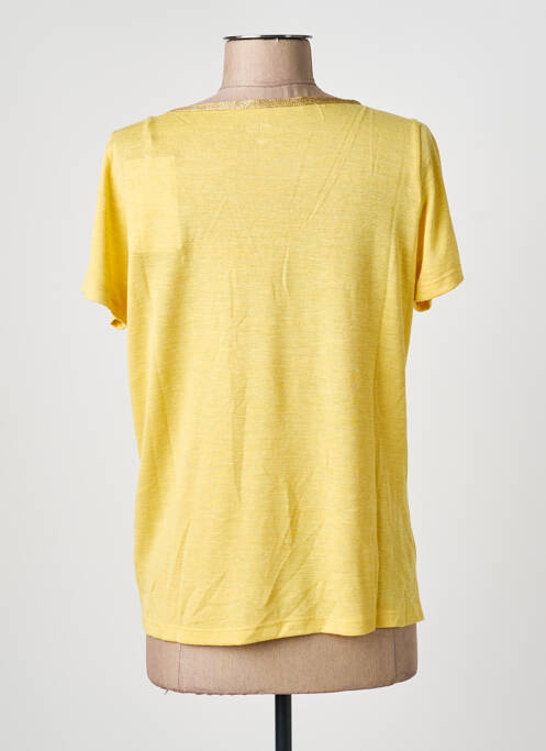 Top tissage jersey manches courtes jaune clair LPB femme