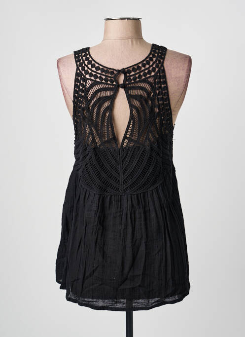 Top coupe cintrée sans manche noir B.YOUNG femme