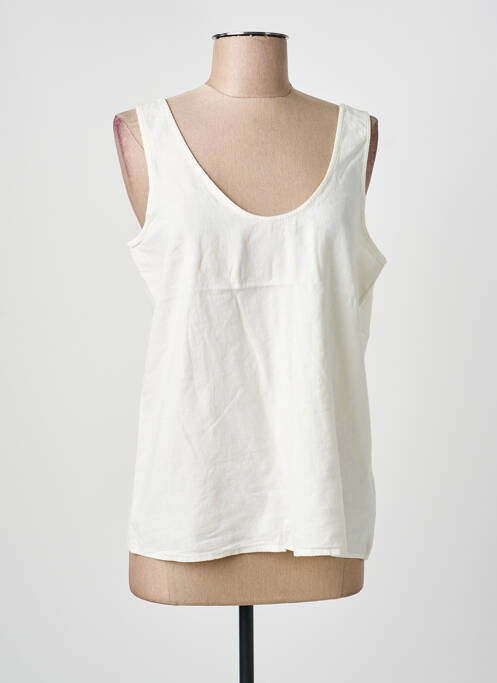 Top coupe cintrée sans manche beige B.YOUNG femme
