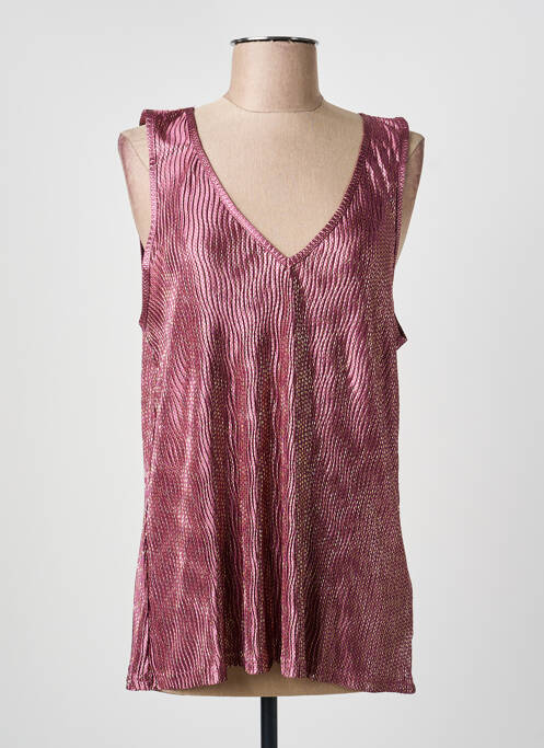 Top coupe cintrée sans manche violet MOLLY BRACKEN femme