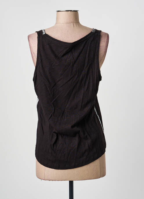 Top tissage jersey sans manche noir LPB femme