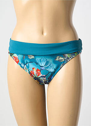 Bas de maillot de bain imprimé fantaisie culotte bleu PAIN DE SUCRE femme
