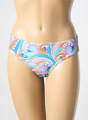Bas de maillot de bain imprimé fantaisie culotte bleu MOLLY BRACKEN femme