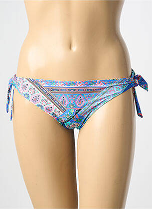 Bas de maillot de bain imprimé fantaisie bleu ROSA FAIA femme