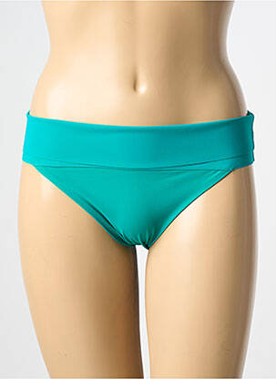 Bas de maillot de bain effet matière satinée culotte bleu PAIN DE SUCRE femme