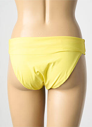 Bas de maillot de bain effet matière satinée culotte jaune PAIN DE SUCRE femme