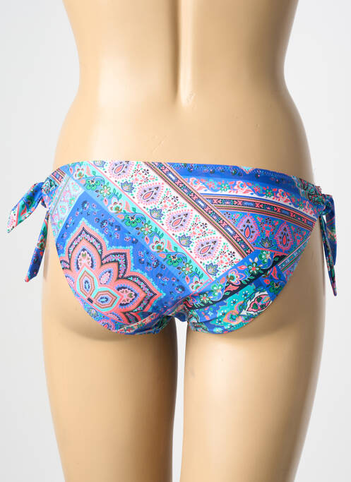 Bas de maillot de bain imprimé fantaisie bleu ROSA FAIA femme