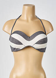 Haut de maillot de bain stretch haut bandeau gris RED POINT femme