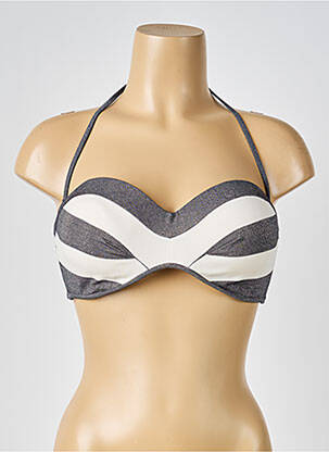 Haut de maillot de bain stretch haut bandeau gris RED POINT femme