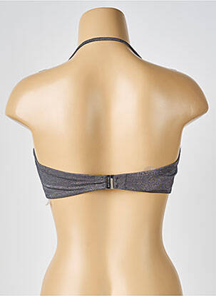 Haut de maillot de bain stretch haut bandeau gris RED POINT femme