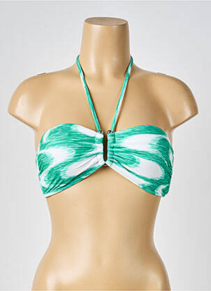 Haut de maillot de bain stretch haut bandeau vert SEAFOLLY femme