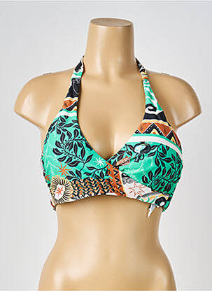 Haut de maillot de bain stretch haut soutien-gorge moulé vert SEAFOLLY femme