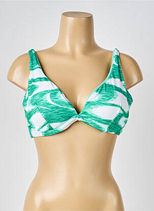 Haut de maillot de bain stretch haut soutien-gorge moulé vert SEAFOLLY femme