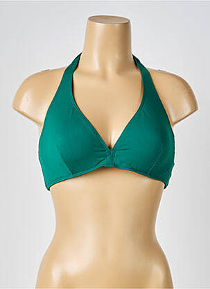 Haut de maillot de bain stretch haut triangles vert DNUD femme