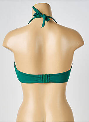 Haut de maillot de bain stretch haut triangles vert DNUD femme