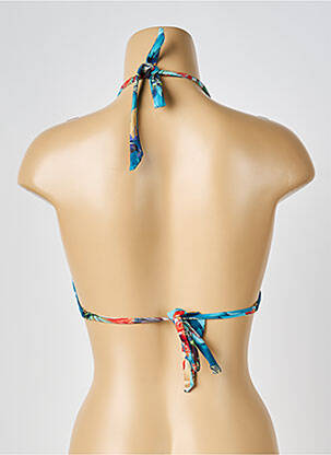 Haut de maillot de bain stretch haut triangles bleu PAIN DE SUCRE femme