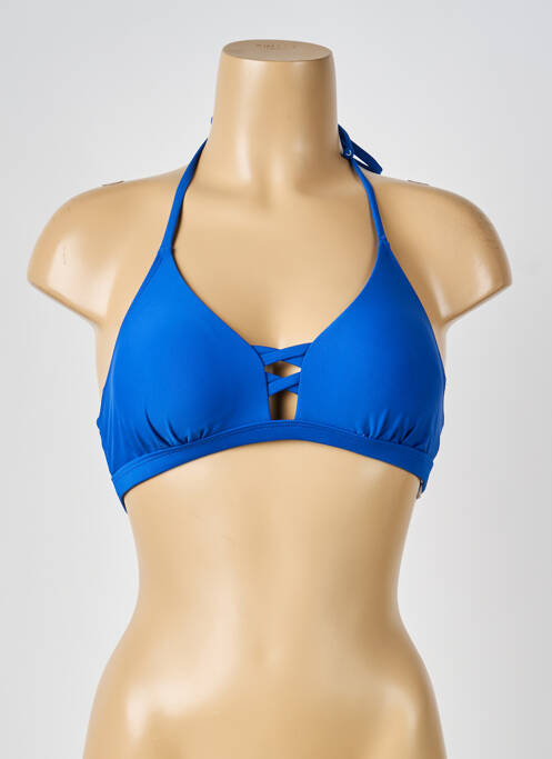 Haut de maillot de bain stretch haut soutien-gorge moulé bleu MOLLY BRACKEN femme