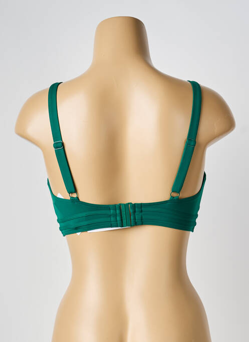 Haut de maillot de bain stretch haut soutien-gorge emboitant vert DNUD femme