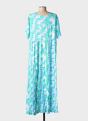 Robe longue manches courtes manches courtes vert BANDITAS FROM MARSEILLE femme