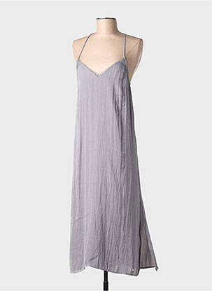 Robe longue coupe fluide fines bretelles gris LES P'TITES BOMBES femme