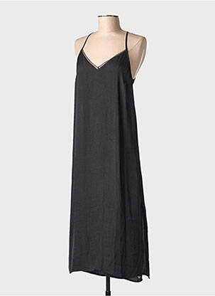Robe longue coupe fluide fines bretelles noir LES P'TITES BOMBES femme
